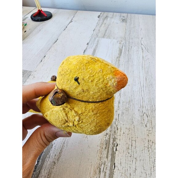 Primitive duck bird bell spring Easter decor unique plush set - Picture 4 of 9